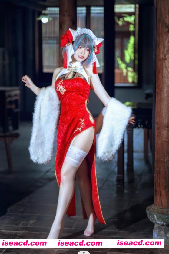 图片[2]-【cosplay/带视频】半半子-柴郡 中华娘 旗袍[52p 3v]【500M】-嘤嘤怪之家