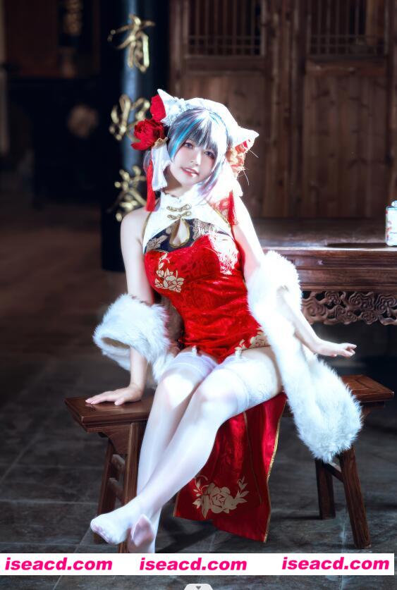 图片[3]-【cosplay/带视频】半半子-柴郡 中华娘 旗袍[52p 3v]【500M】-嘤嘤怪之家