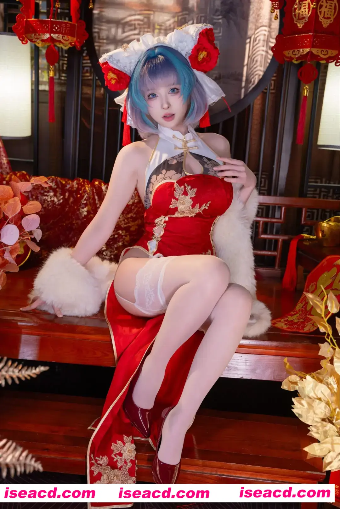 图片[3]-【COSPLAY/带视频】清水由乃 柴郡新春旗袍 [71P 1V]【1.5G】-嘤嘤怪之家