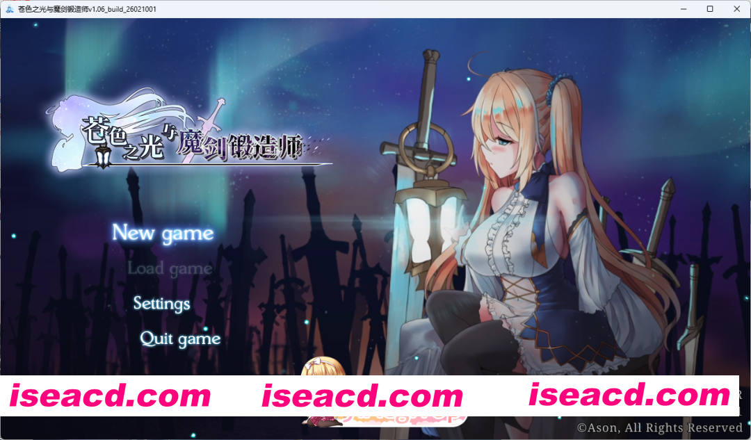 [ARPG/中文/动态] 苍色之光与魔剑锻造师 V1.06R  26021001 官方中文正式步兵版 [更新] [FM/3.2G/百度]