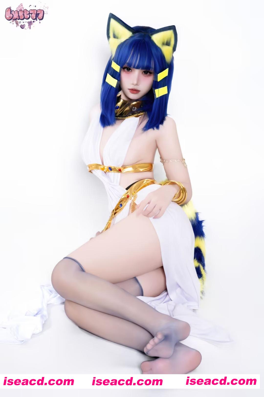 图片[5]-[COSPLAY] 柒柒要乖哦 – 白·埃及猫 [65P] [300M]-嘤嘤怪之家