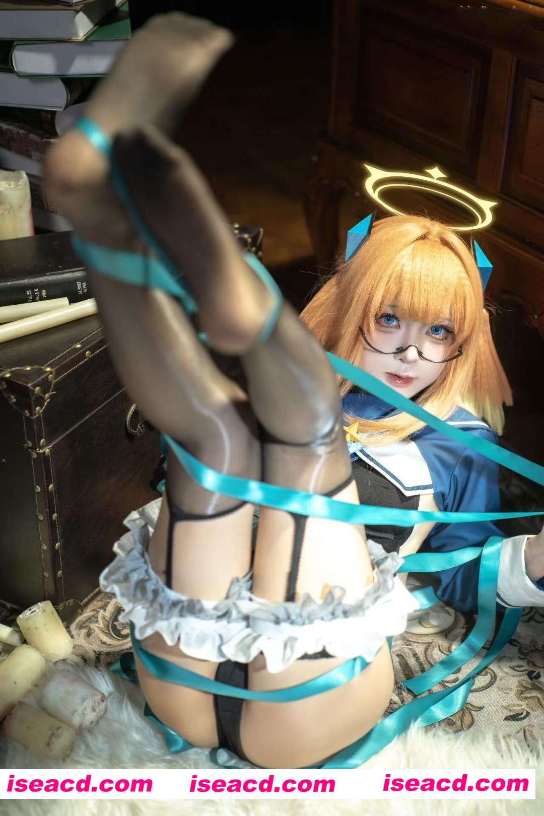 图片[1]-[COSPLAY] 矢量鱼 – 蔚蓝档案 圆堂志美子校服 [50P] [500M]-嘤嘤怪之家